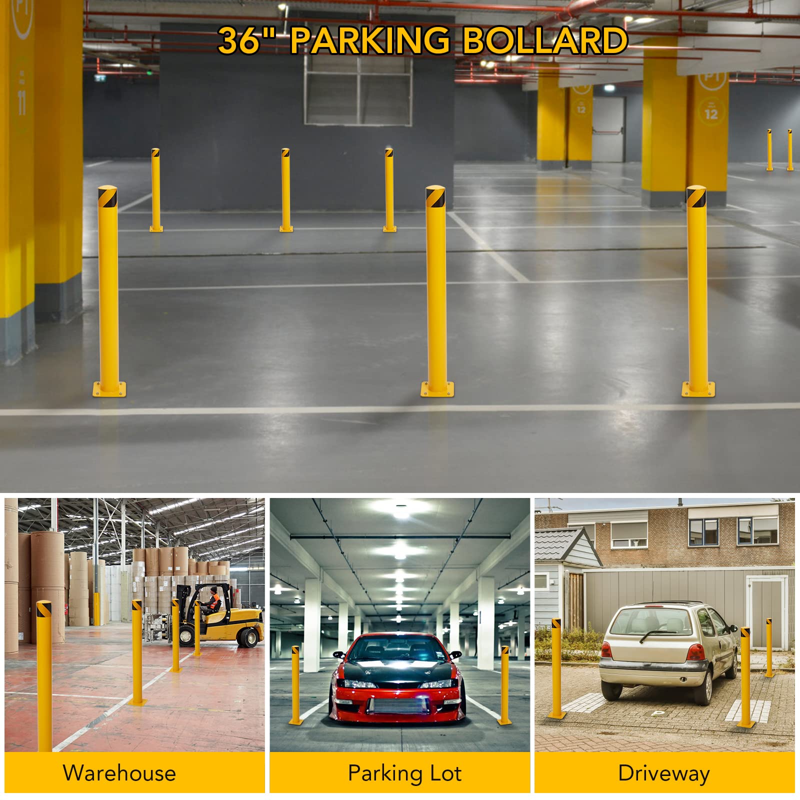 Poste de seguridad para estacionamientos